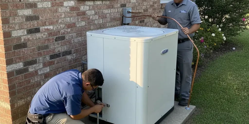 New air conditioning system installation in an Austin home